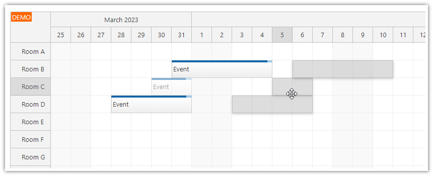 JavaScript Scheduler Joint Events - Move and Resize Events Together