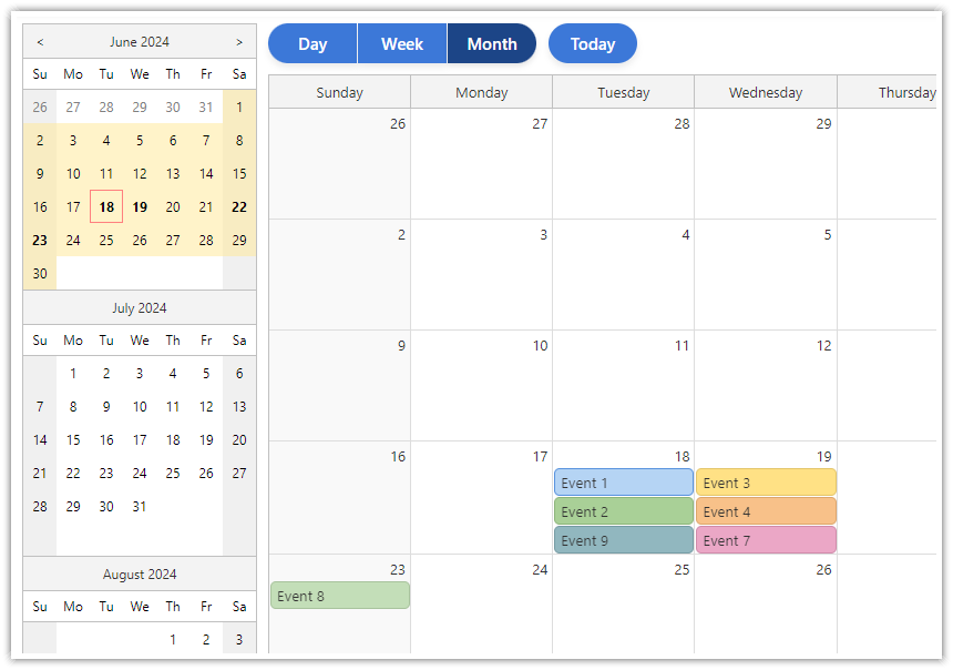 React Calendar with Day, Week, and Month Views (Open Source) React Calendar with Day, Week, and Month Views (Open Source)