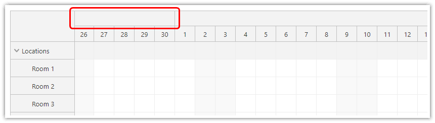 JavaScript Scheduler   Floating Time Headers Disabled