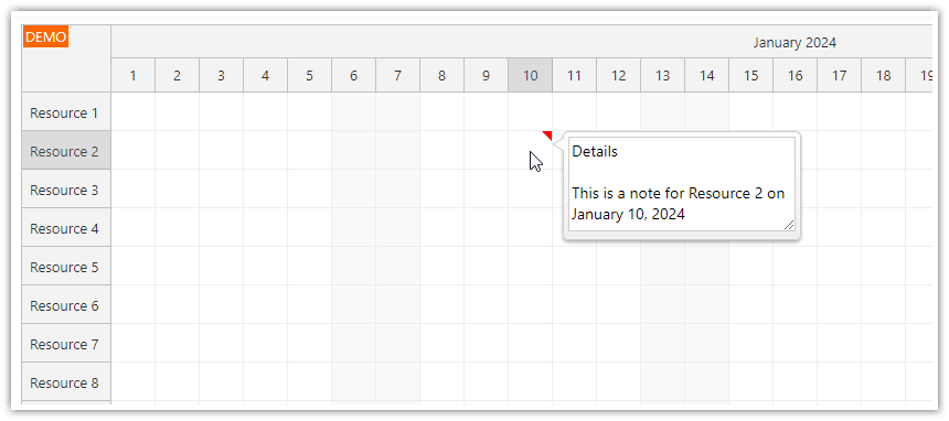 How to Add Excel-Like Notes to JavaScript Scheduler Grid Cells Tutorial How to Add Excel-Like Notes to JavaScript Scheduler Grid Cells Tutorial