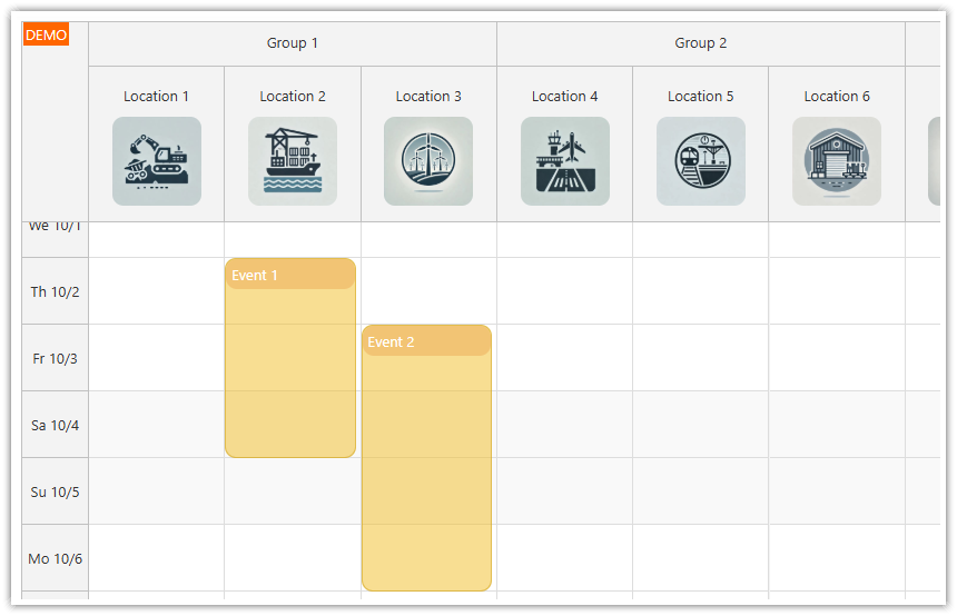 Vue Scheduler with Vertical Timeline