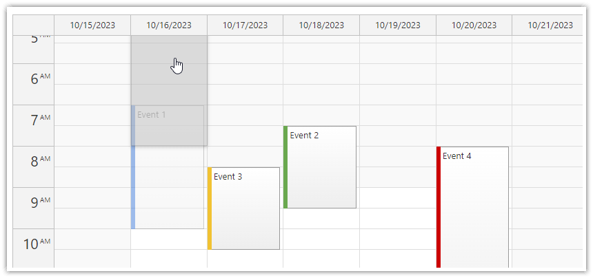 JavaScript Calendar Component AutoScroll during Drag and Drop