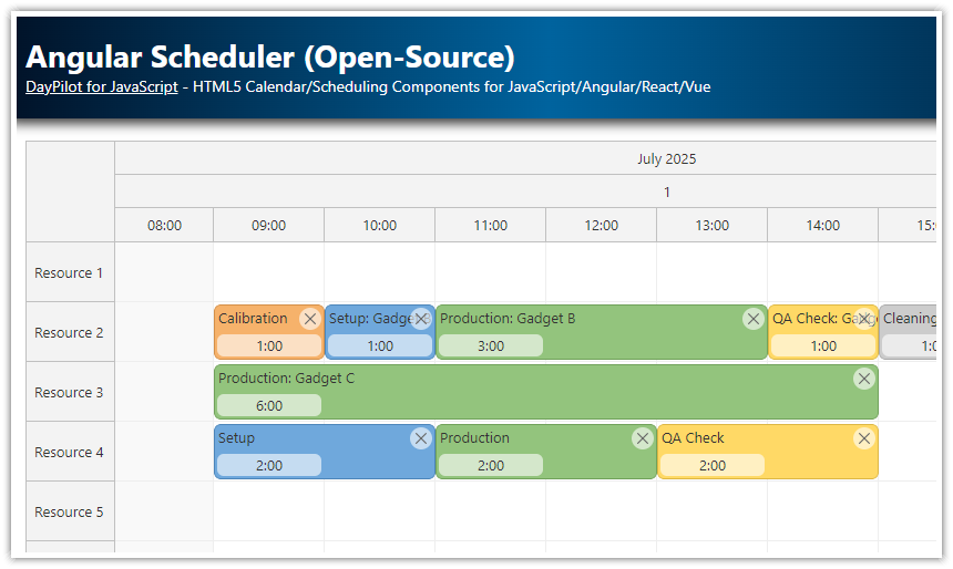 Angular Scheduler (Open Source)