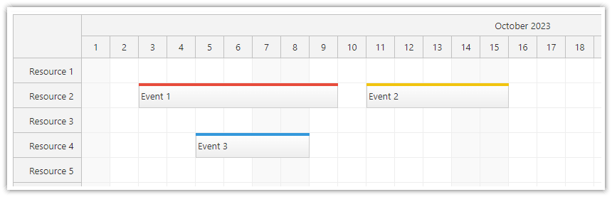 JavaScript Scheduler Event Customization Types