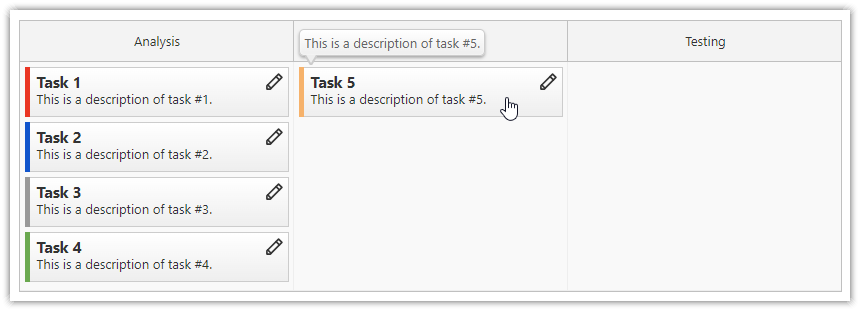 Kanban Card Bubble - Hover Callout