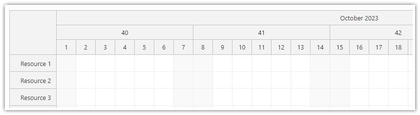 JavaScript Scheduler Scale Days