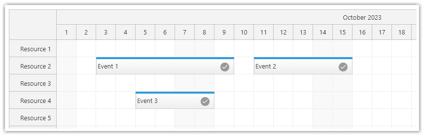 JavaScript Scheduler Event Customization Icons