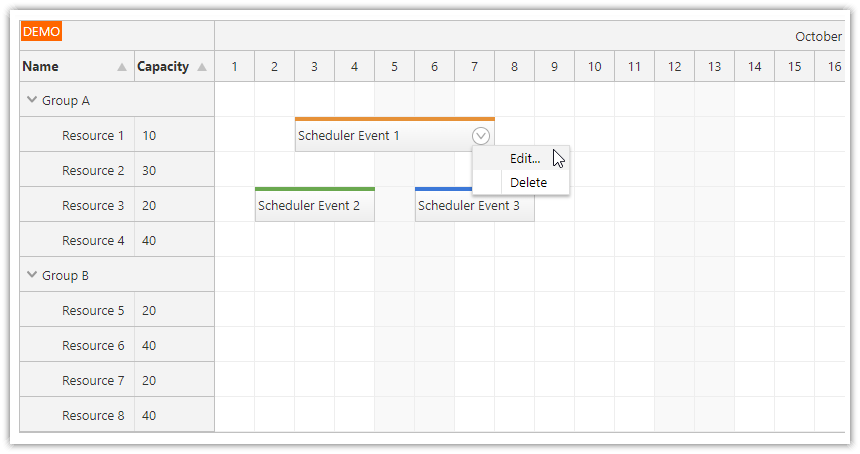 Angular Scheduler Component (DayPilot)